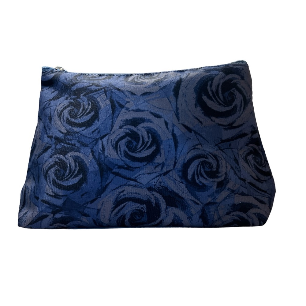 Lancôme Dark Blue Floral Cosmetic Bag NEW
